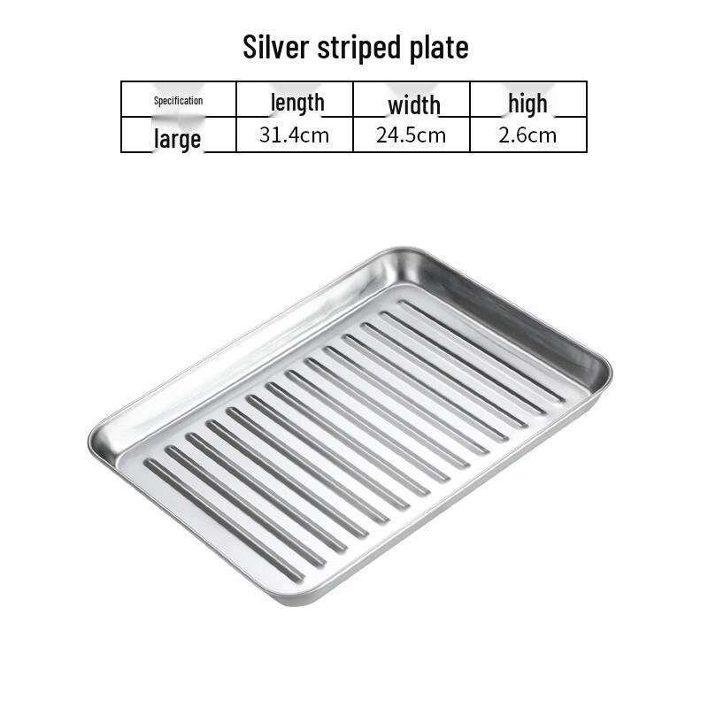 Korean Style Stainless Steel Multi-Purpose Serving Tray