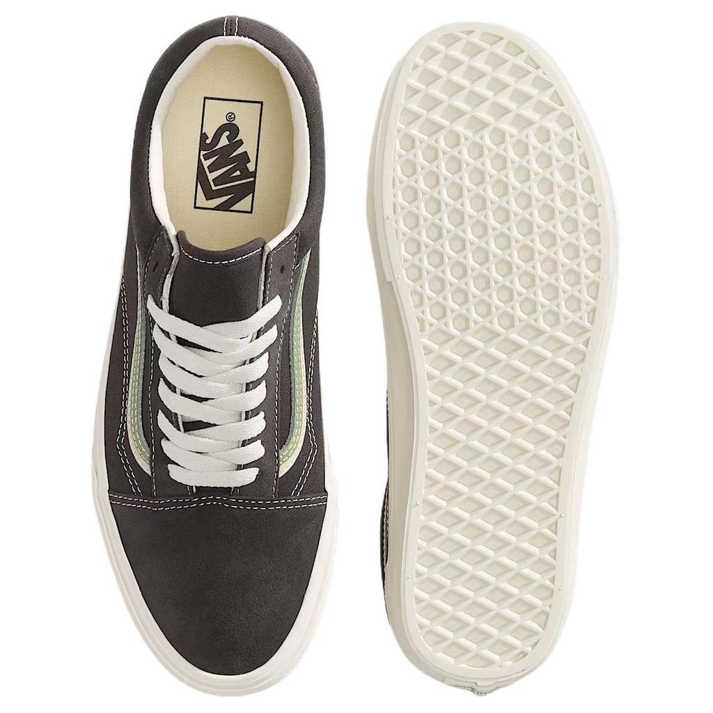 Vans Old Skool Support Lage Skateboard Schoenen Unisex Zwart Grijs VN000EA6GJS