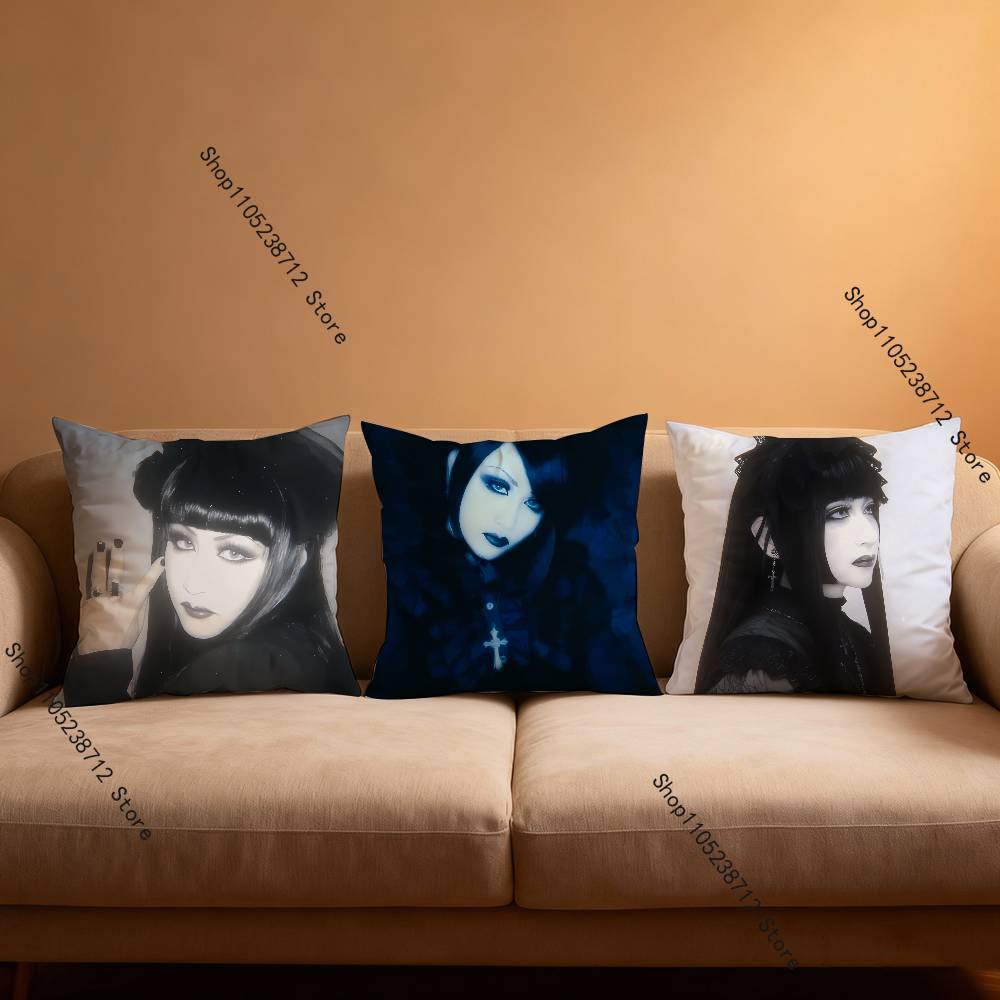 Mana M-Malice Gothic Mizer Pillowcase Pillowslip Cushion Plush Boys Girls Cartoon Anime Kawaii Decoration Birthday Cute Gifts