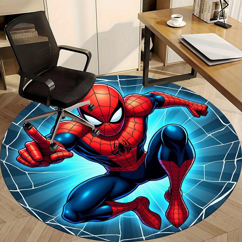 

1pc Spider-Man Cartoon Design Round Rug - Office Carpet, Non-Slip Mat for Under Chair, Home Decor for Bedroom and Living Room -0412237 80cm by 80cm