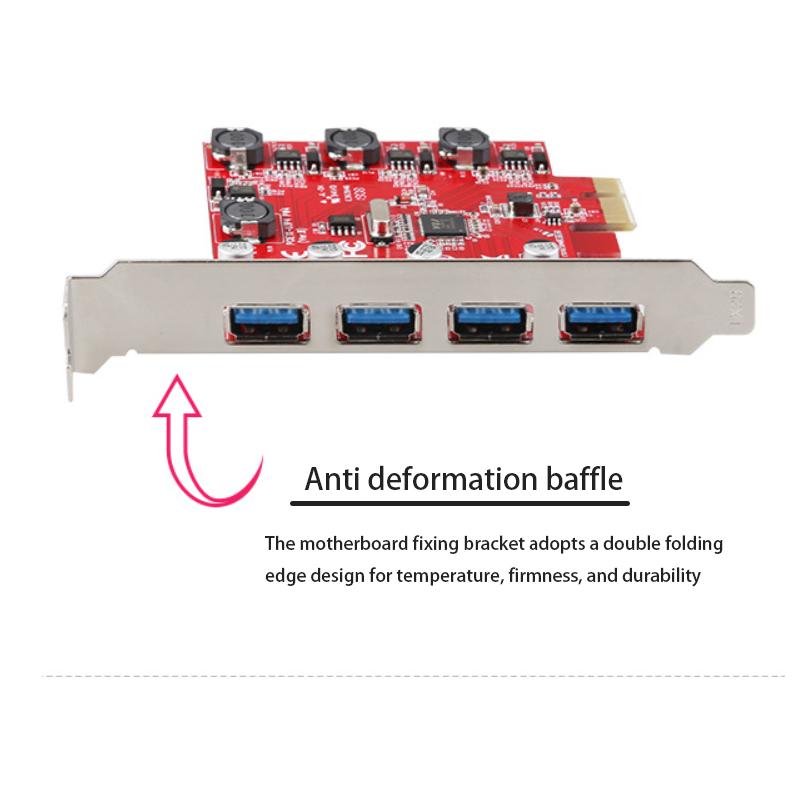 Extender PCIe Converter USB HUB High-speed PCI-E To USB Expansion Card Game PCIE Card Splitter Adapter PCI-E Riser Card Adapter PCI-E Card Controller