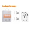 For iPhone 17 Pro 2Pcs Camera Lens Protector ENKAY HAT PRINCE Tempered Glass Lens Film with Black Ring