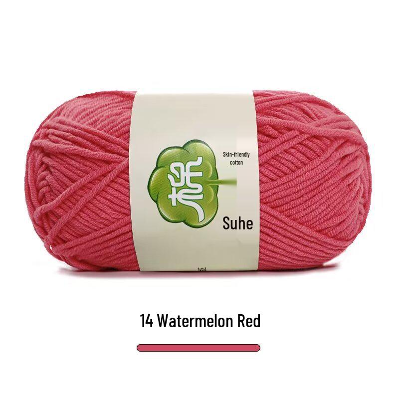 Combed Milk Cotton 5-Strand Yarn Pack for Hand-Knitted Scarves, Medium Thick, DIY Blanket Knitting, Crochet Material.