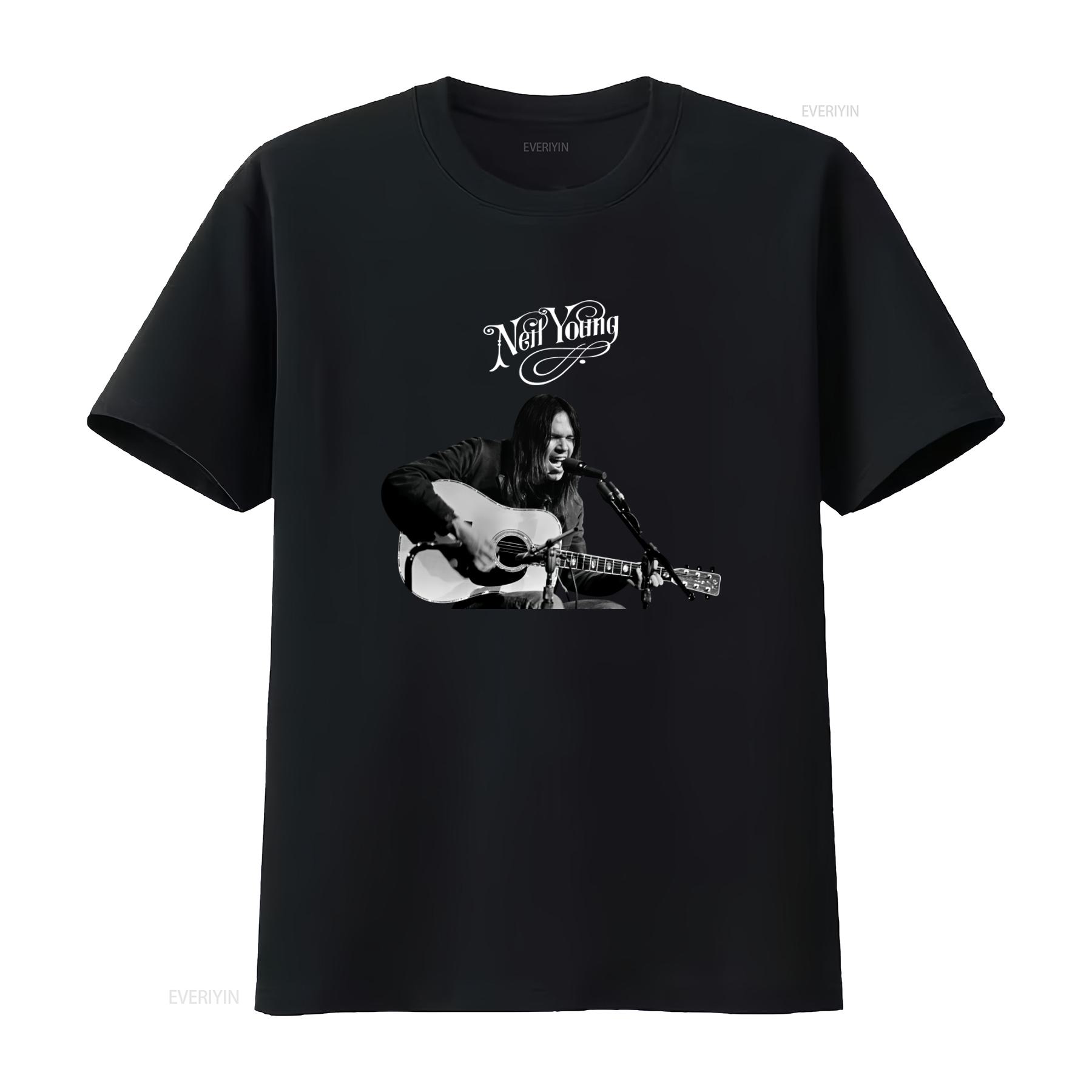 

Neil Young Musician Guitar Performance T shirt Available in Various Colors vintage Washed Slightly graphic Breathable Casual 4XL