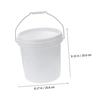 PRETYZOOM 2-Piece Reusable 5 Gallon Plastic Barrels, White, Kitchen Storage Containers, Handheld Buckets, Plastic Gallon Buckets, Small Buckets, Small