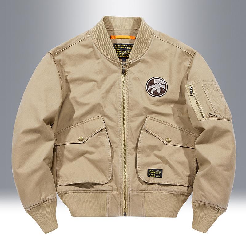 

Весенне-осенняя мужская куртка, мужской хлопковый летный костюм MA1, наружный инструмент, воротник-стойка, ретро-бейсбольный воротник, мужская куртка 4XL