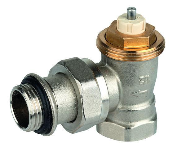 Thermostatic valve, angle, SX insert, with pre-setting, 1/2 inch, thread