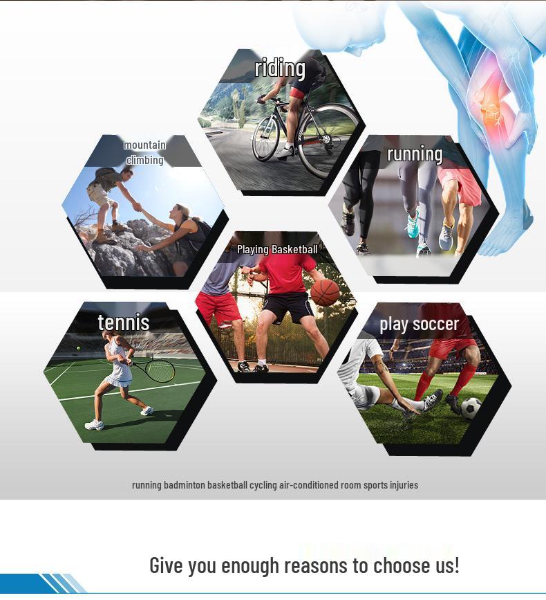 Summer Anti-Slip Knee Pads with Four Springs for Outdoor Sports and Cycling