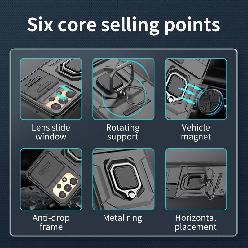 Slide Camera Lens Protector Armor Case For Samsung Galaxy A13 5G Military Grade Bumpers Ring Cover