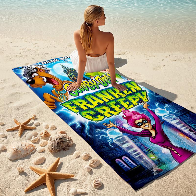 Halloween fantasy comedy adventure cartoon movie Scooby-Doo towel outdoor camping vacation swimming beach towel outdoor absorbent bath towel Y16