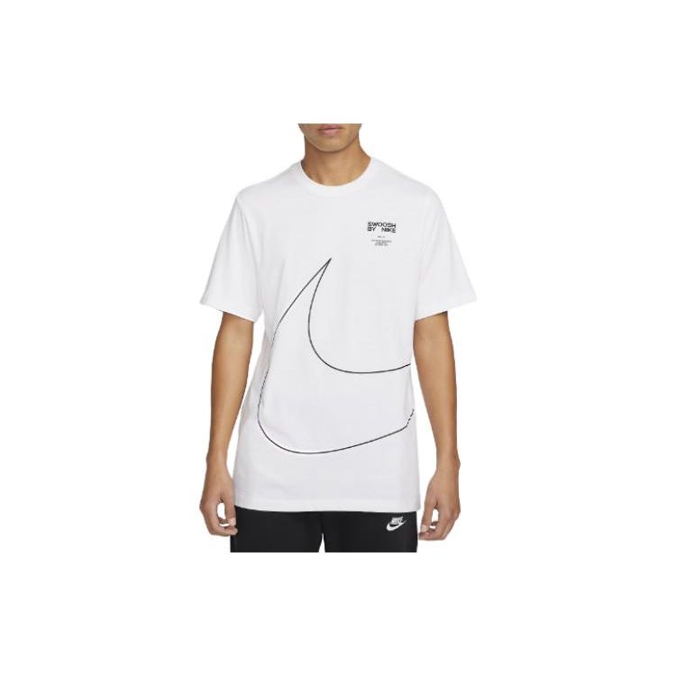 Nike Logo Print Pullover Short Sleeve T-Shirt Men Tops Bright-White DZ2883-100