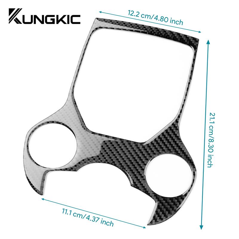 Real Soft Carbon Fiber For Alfa Romeo Giulia 952 2015- Alfa Romeo Stelvio 949 2017- Car Gear Shift Outer Panel Sticker