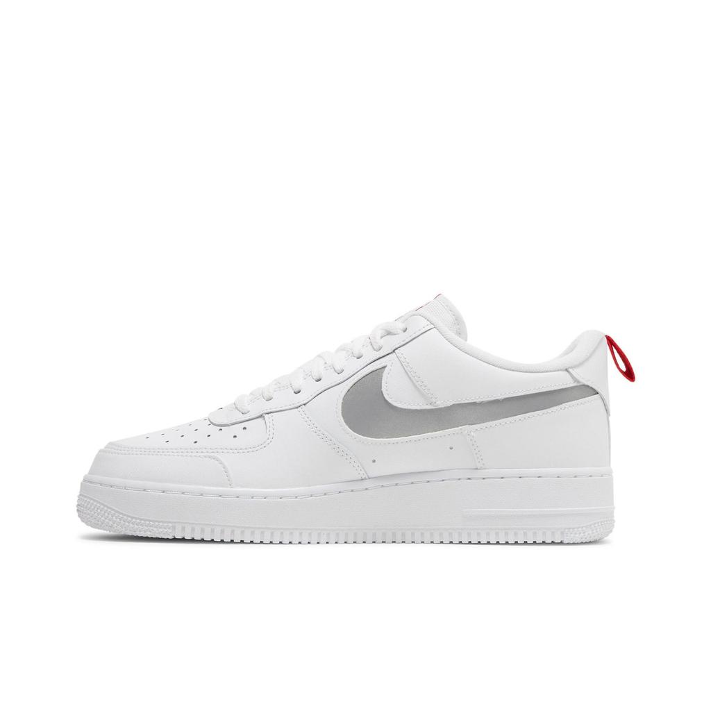 Nike Air Force 1 Low 'Cut Out Swoosh - White' (Unisex) White / University Red Skateboard Shoes DO6709 100