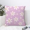 Romantic Daisy Print Spring Pillow Case Plush Fabric Soft Double Sided Print Home Sofa High Quality Cushion Cover Throw