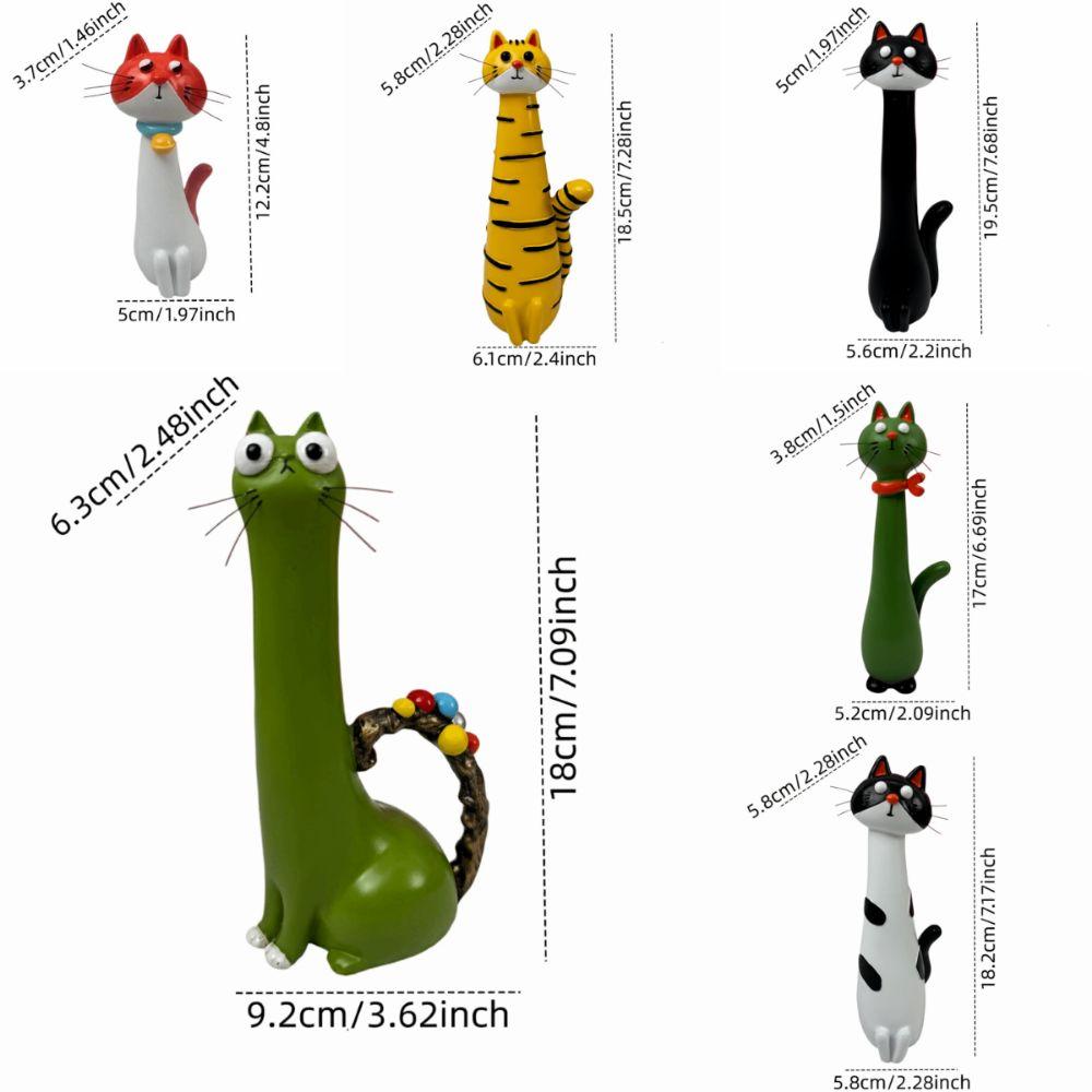 Süße Katze Blumenvase Langhalsige Kreative Cartoon-Katzenvase Handgefertigte Vase Ornamente Wohnzimmer