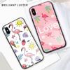 Для Honor X8 X9 X9a P20 P30 P40 P50 Pro P40 Lite Infinix Hot 12i 40i Smart 8 Pro Vivo V23e V25e Милый розовый чехол-фламинго Ударопрочный стеклянный чехол для телефона