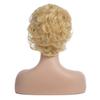 Women Light Golden Wig with Bangs Natural Blonde Hair Short Curly Fluffy Wigs Daily Party Cosplay Heat Resistant Fibre