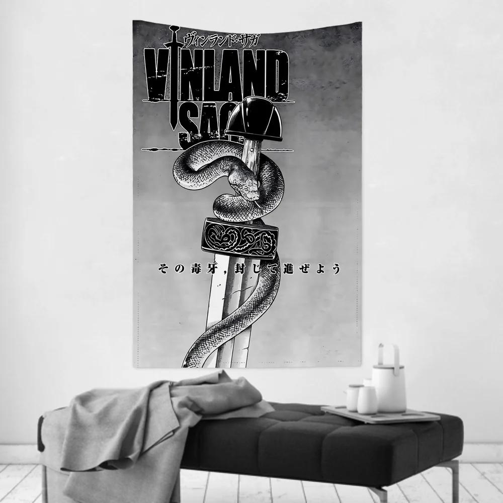 

Anime Comics Tapestry Room Decor VVinland Sagas Wall Cloth Party Hanging Background Room Decor Baby Room 74x94cm(29x37in)