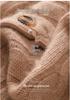 Women's Thick Cable Knit Cashmere Cardigan - Autumn/Winter Round Neck Loose Knitwear Jacket