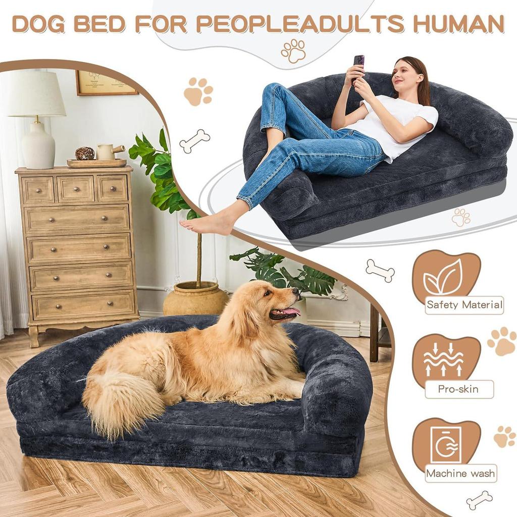 Washable Foldable Pet Sofa & Mat - Large Dog & Cat Bed House