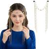 Goldene Strass-Kopfkette Glänzende Stirnkette Braut-Kopfschmuck Chinesischer Stil Kopfschmuck Party