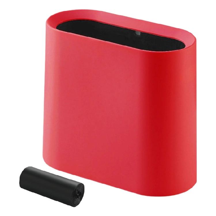 Waste Bin for Slim Spaces Lidless Plastic Build Includes Roll of Trash Bags Color Random Simple To Maintain