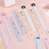 Cute Transparent 15cm Plastic Straight Ruler For Students Kids Stationery Gift