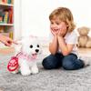 Jucărie de Pluș Electrică pentru Copii, Câine cu Lesă, Interactivă, Lătrat, Dând din Cap, Coadă Mobilă, Cățeluș Pluș care Merge, Copii Mici, Educativă, Simulare, Animal de Pluș