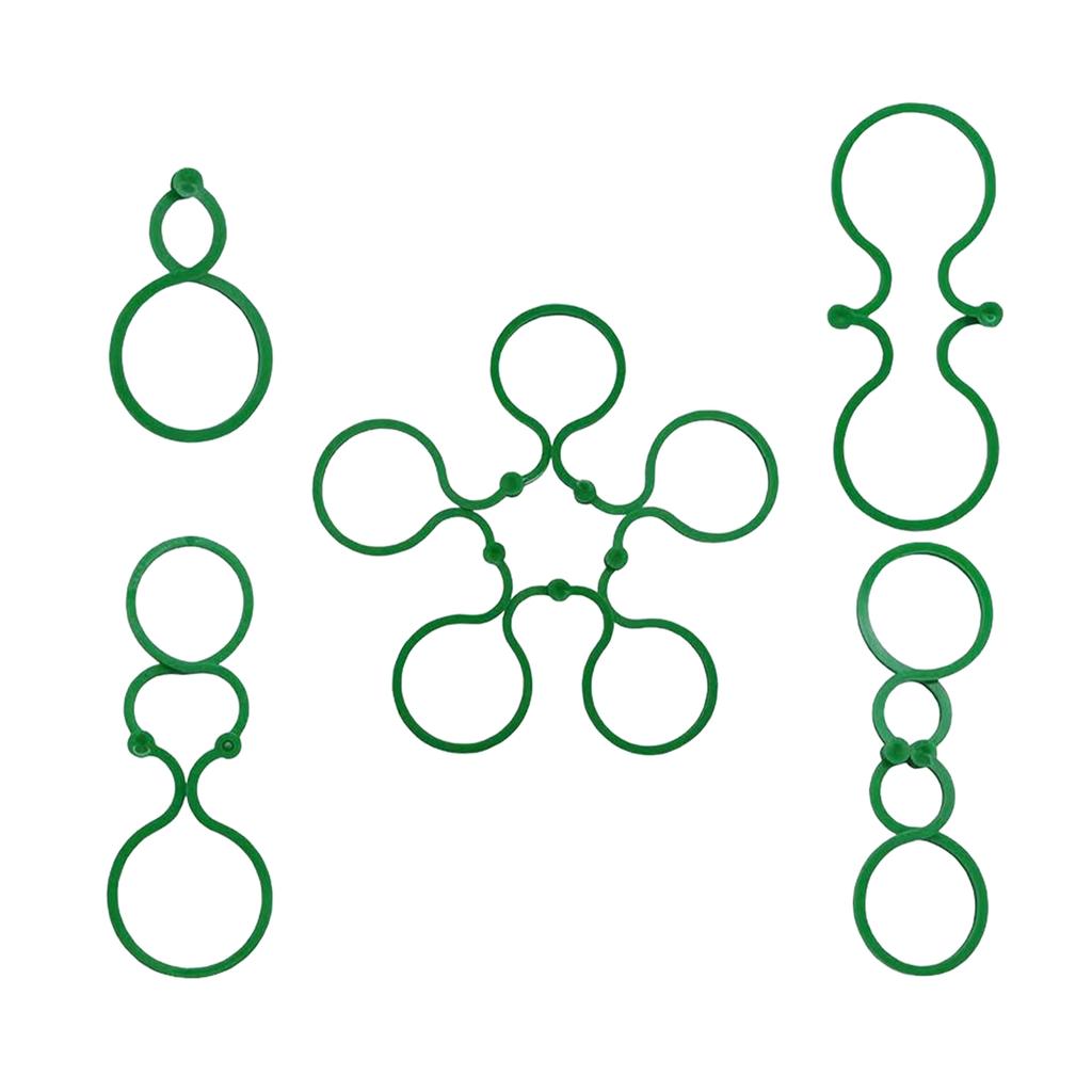 Reusable Flexible Plant Support Rings Adjustable Plant Ties for Garden Trellis Flower Vegetable Vine Stem Training and Organization