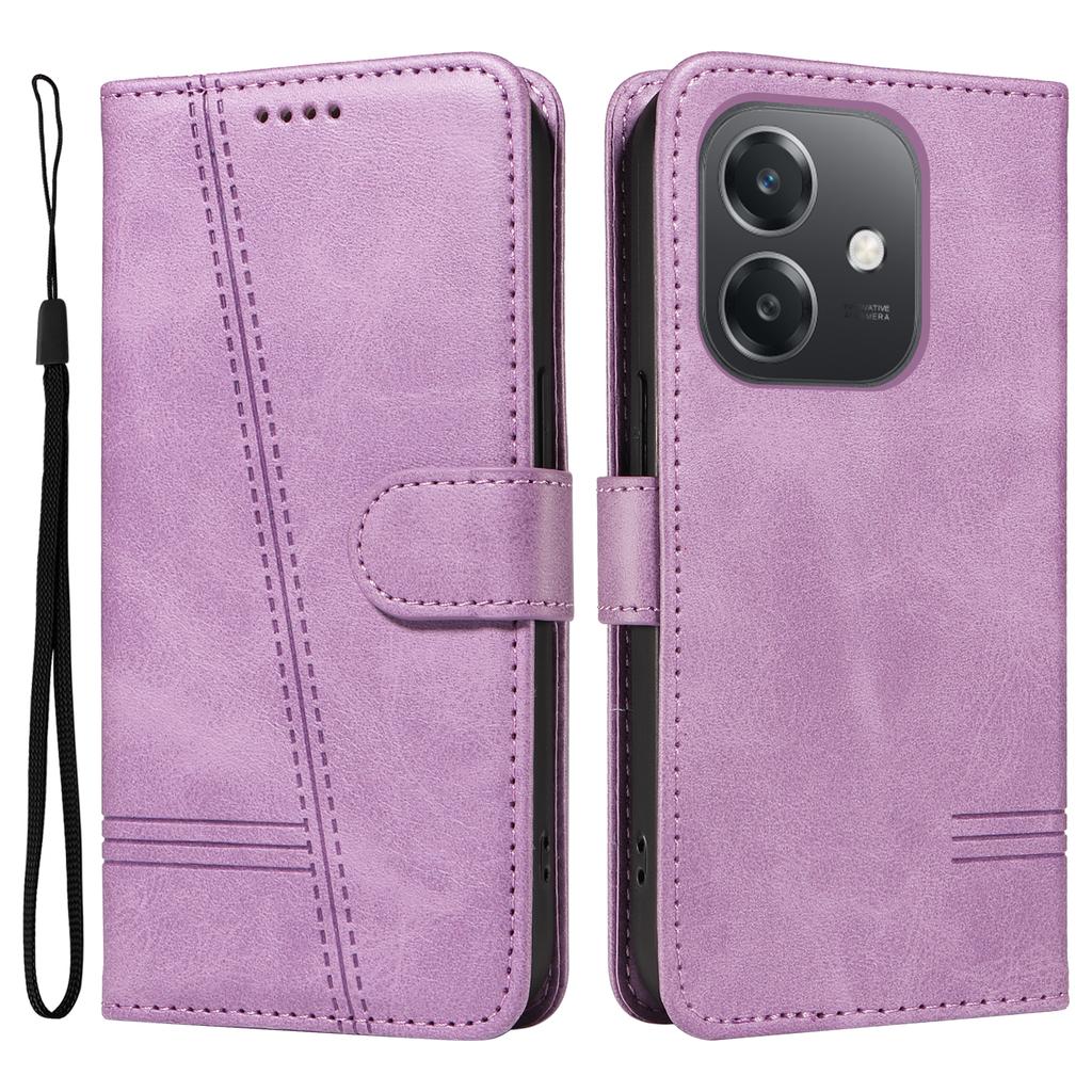 For Oppo A5x 5G/A3x 4G/5G (India)/A3 4G/5G/A60 5G/A40 4G/A40M 4G Case Flip Wallet T-Shape Lines Leather Phone Cover