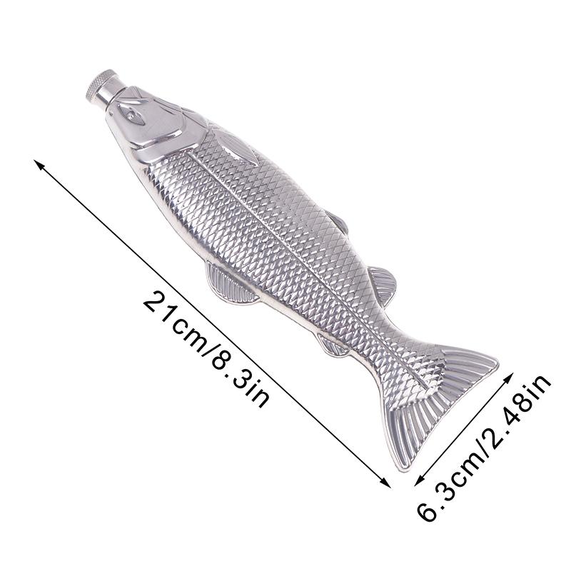 Trout-Fish-Shape Hip Flask 5Oz Alcohol Bottle With Funnel Mini Pocketn Stainless Steel Party Drinkware For Outdoor Travel