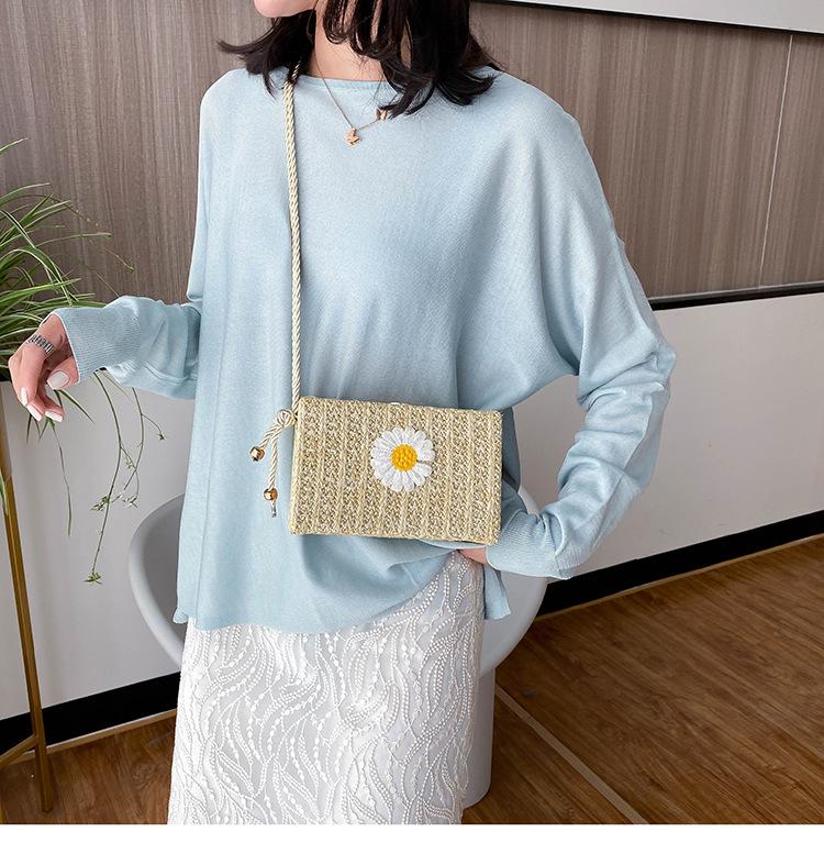 SCIONE Net Red Small Bag 2020 Women Messenger Bag Straw Woven Bag Small Square Bag Shoulder Bag