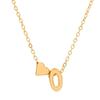 European & American Alphabet Love Heart Pendant Necklace – Versatile Peach Heart Clavicle Chain
