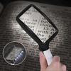 Rectangular Reading Magnifier With 5 Led Lights, 2 Intensity Modes And 2x Magnification