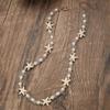 Bohemian Starfish Pearl Choker Necklace for Women Girl Fashion Creative Crystal Handmade Beaded Necklaces Beach Jewelry Gift
