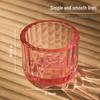 Vertical Stripe Transparent Glass Aroma Candle Holder
