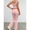 Women's Summer Casual Knitted Solid Color Sleeveless Vest Tight Trousers Set