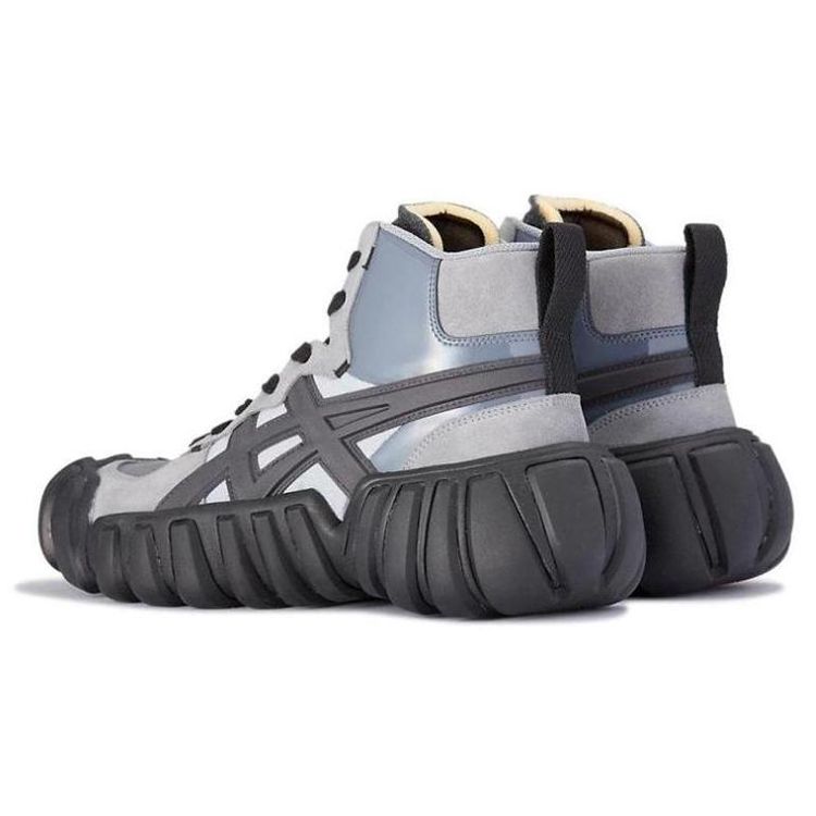 Onitsuka Tiger Dentigre Ll Fabric Trendy Casual Shock Absorption Slip Resistant Wear Resistant High Top Skate Shoes Men sneaker Gray Black 1183A796-T3