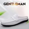 Große Größe 47 Herren Hausschuhe Leder Slipper Mokassins Outdoor Schuhe Rutschfest Herren Freizeitschuhe Sommer Frühling Mode Herrenschuhe