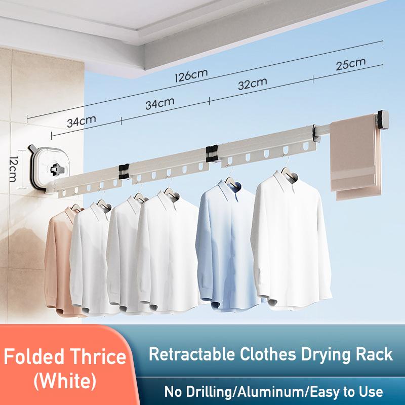 Suction Cup Strong Powerful Self Adhesive Drying Rack Hanger RV Clothsline Wall Mount Foldable Cloth Dryer Hanging Collapsible