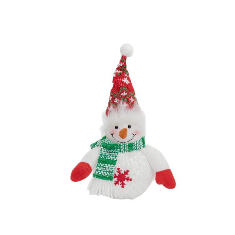 Christmas Luminous Snowman Plush Ornament for Windows