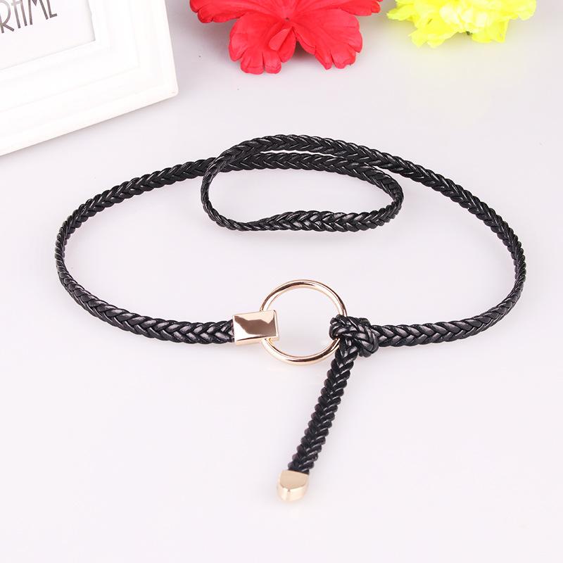 New Women's Thin Belt Hand-woven Thin Belt Dress Decoration Versatile Casual Belt