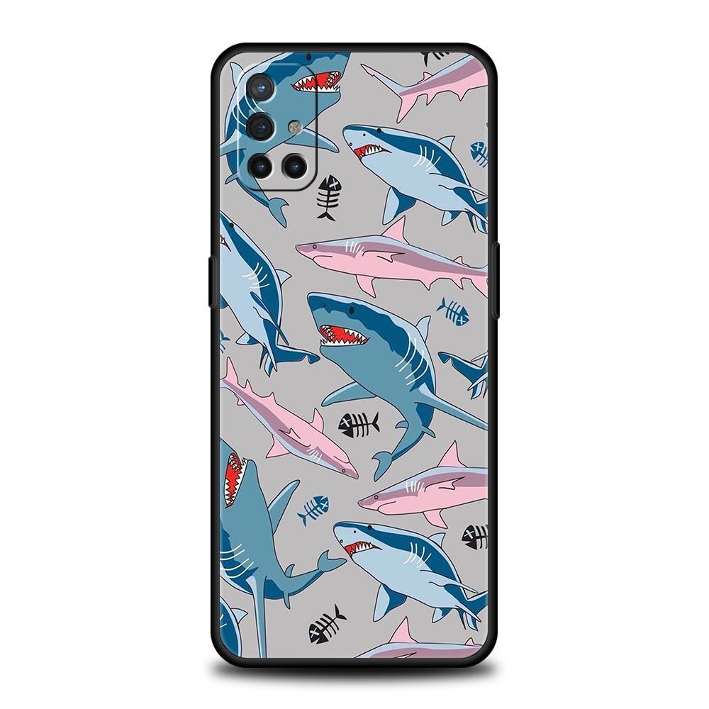 Handyhülle mit Meereshaie-Muster für Oneplus 13R 13 12R 11 10T 10R Nord N100 N200 N10 10 9 9R 9RT CE 3 2 Z Pro Weiche TPU-Hülle