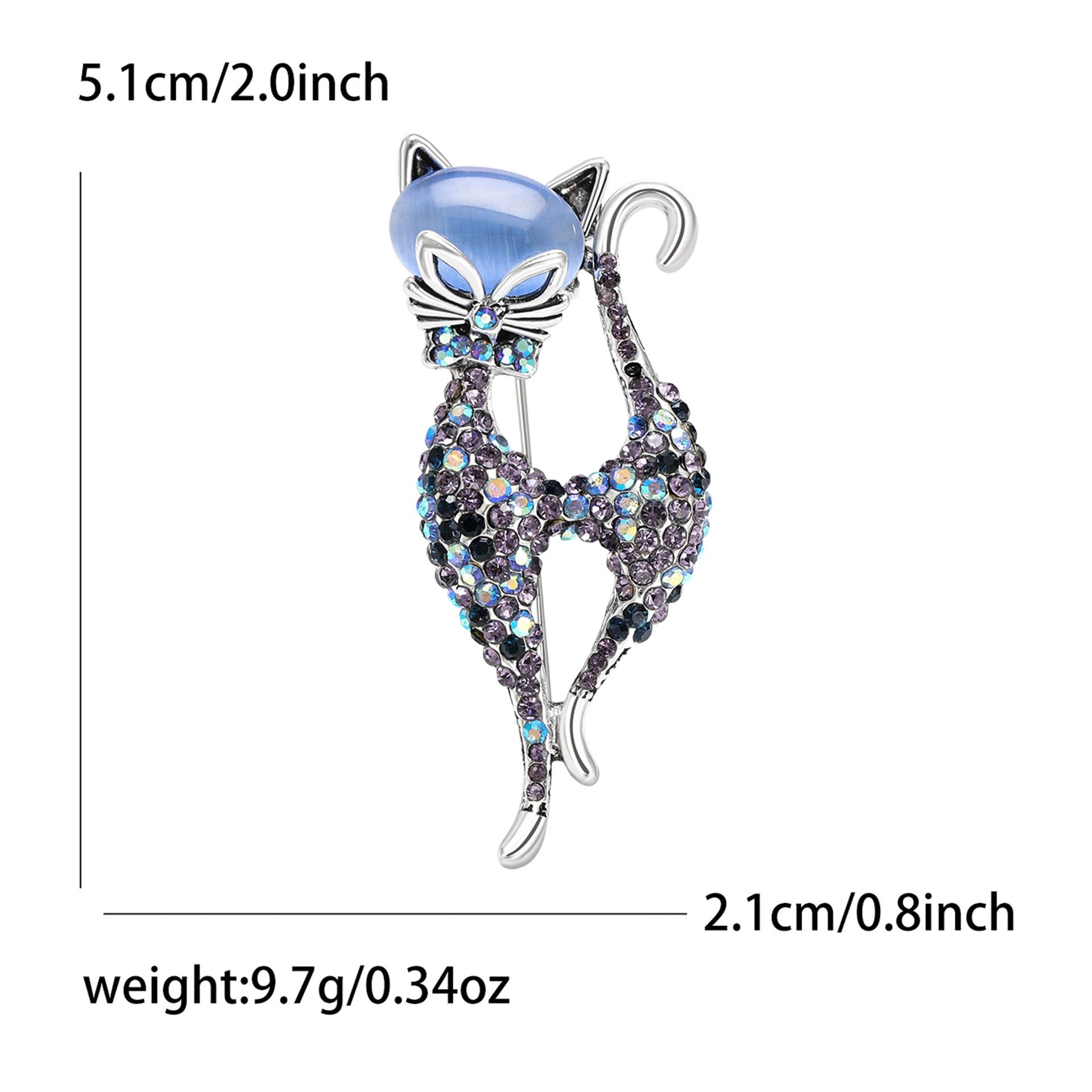 

Творческая личность сплав горный хрусталь брошь кошка милый модный мужской и женский костюм кардиган корсаж ювелирные изделия булавка