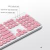 T-WOLF TF770 2.4G Wireless Keyboard Mouse Combo  Punk Round Keycap Comfortable   Typing Wide Compatibility Pink