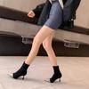 Women's Rhinestone Buckle Stiletto Heel Ankle Boots - Spring/Autumn 2025