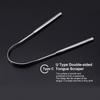 Tongue Scraper 2 Pack In Different Shapes Reduce Bad Breath Stainless Steel Tongue Cleaners Metal
