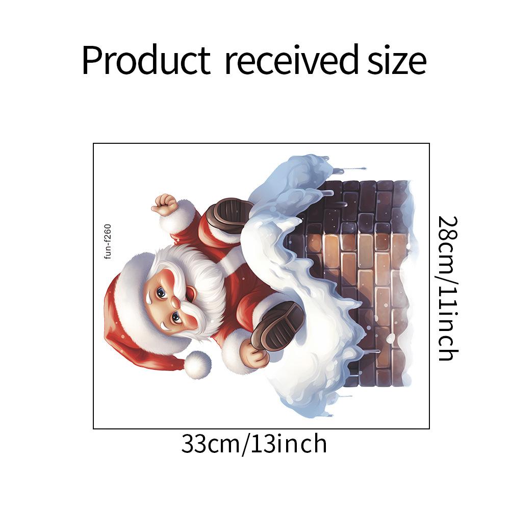 Fun-f260 Santa Claus Střešní prostředí Dekorativní skleněné dveře a okna Samolepky na okna