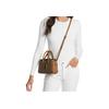 Michael Kors Laila Gold Logo Print Faux Leather Mini Tote Bag Women Handbags Acorn-Brown 32F5G9IC0B-BRN
