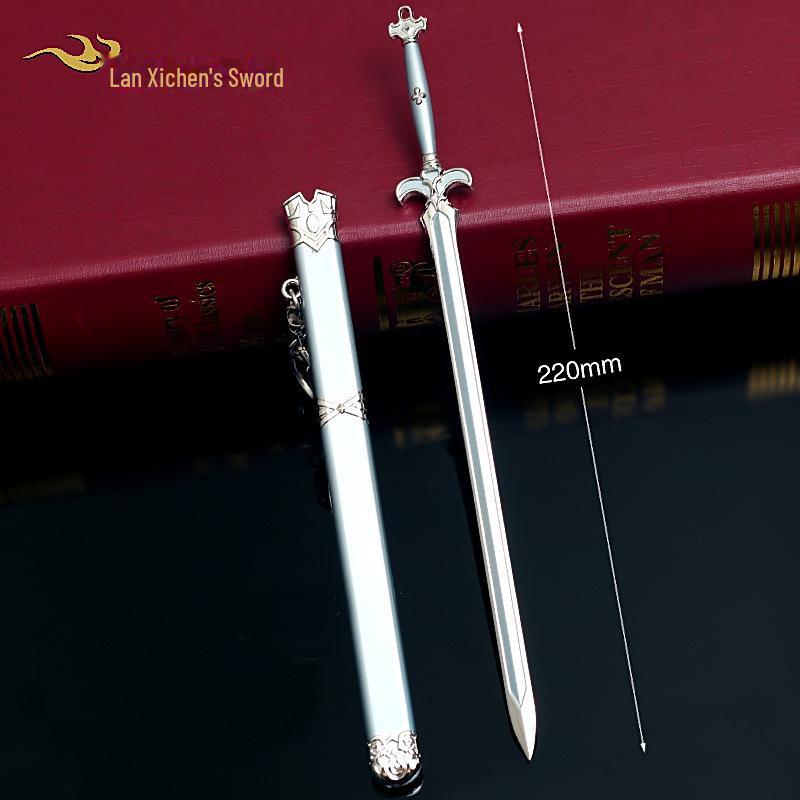 Anime-Themed Alloy Wangji Bichen Sword & Jiang C Jinling Weapon Replica